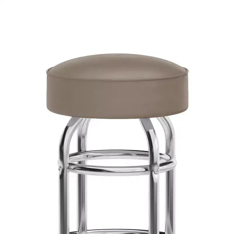 Sgabello da bar per ristorante Emma and Oliver Retro Backless Double Ring cromato
