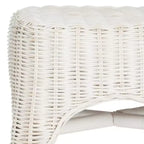 Sgabello Percy Wicker - WIK6501A - Bianco invecchiato - Safavieh
