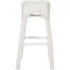 Sgabello Percy Wicker - WIK6501A - Bianco invecchiato - Safavieh