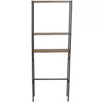 Sunnydaze Scaffale a 3 Ripiani in Ferro e Impiallacciatura da Sovra-WC Etagere Mobiletto Contenitore da Bagno Salvaspazio - Teak