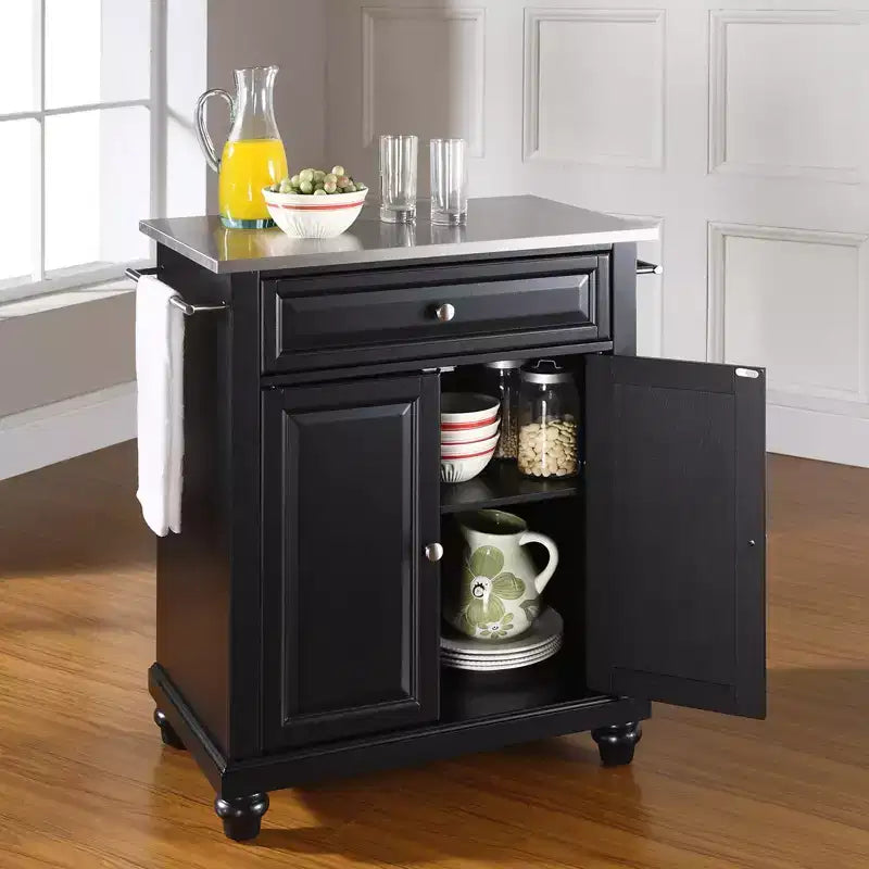 Isola/Carrello portatile da cucina con piano in acciaio inox Cambridge - Crosley
