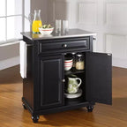 Isola/Carrello portatile da cucina con piano in acciaio inox Cambridge - Crosley