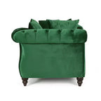 Chaise longue "Tête-à-tête" in velluto trapuntato Houck Modern Glam con cuscini decorativi - Christopher Knight Home