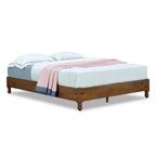 MUSEHOMEINC Base Letto a Piattaforma da 12 Pollici in Legno Massello di Pino con Doghe in Legno, King Size