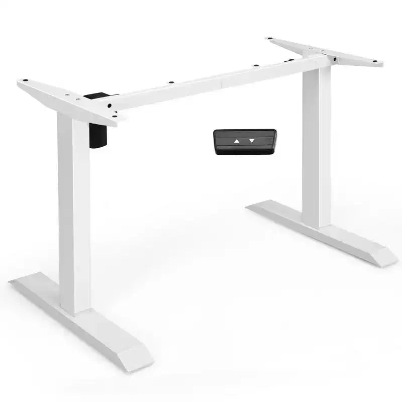 Struttura scrivania elettrica regolabile in altezza Costway con controller a pulsante, colore nero/bianco