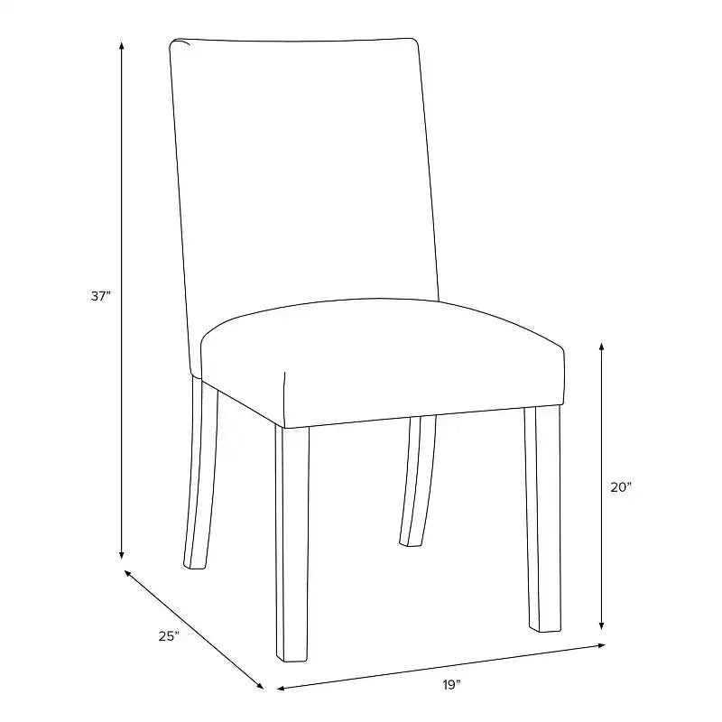 Skyline Furniture Hendrix Sedia da Pranzo a Righe