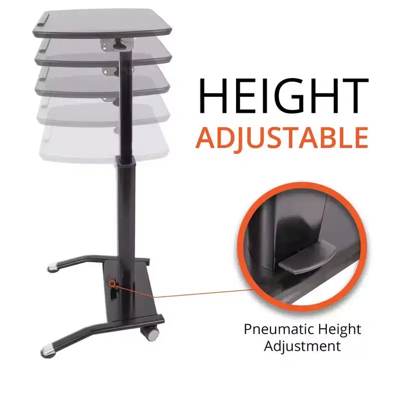 Stand Up Desk Store Supporto per laptop con leggio inclinabile regolabile in altezza con sollevamento pneumatico