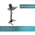 Stand Up Desk Store Supporto per laptop con leggio inclinabile regolabile in altezza con sollevamento pneumatico
