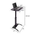 Stand Up Desk Store Supporto per laptop con leggio inclinabile regolabile in altezza con sollevamento pneumatico