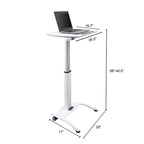 Stand Up Desk Store Supporto per laptop con leggio inclinabile regolabile in altezza con sollevamento pneumatico