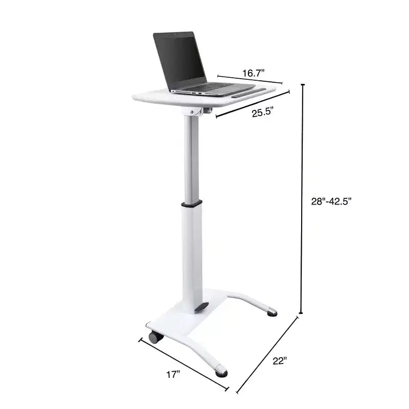 Stand Up Desk Store Supporto per laptop con leggio inclinabile regolabile in altezza con sollevamento pneumatico