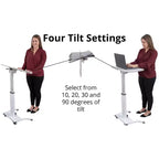 Stand Up Desk Store Supporto per laptop con leggio inclinabile regolabile in altezza con sollevamento pneumatico