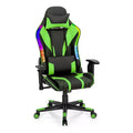 Sedia da gaming Costway, girevole e regolabile, con luci LED dinamiche