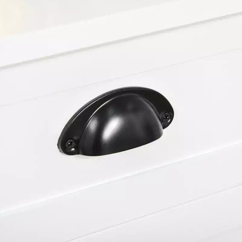 HOMCOM Credenza Madia, Tavolo Consolle da Ingresso con 4 Cassetti e Ripiano Inferiore a Doghe, per Cucina, Sala da Pranzo, Soggiorno