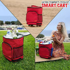 dbest products Carrello frigo ultra compatto Smart Cart, isotermico pieghevole con ruote per portellone barbecue spiaggia estate