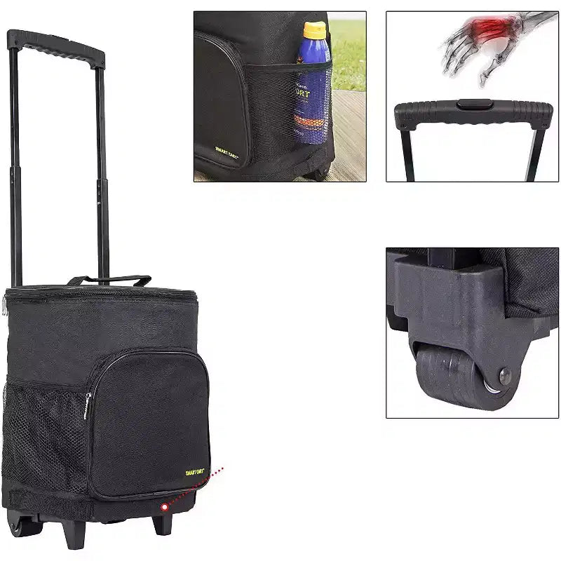 dbest products Carrello frigo ultra compatto Smart Cart, isotermico pieghevole con ruote per portellone barbecue spiaggia estate