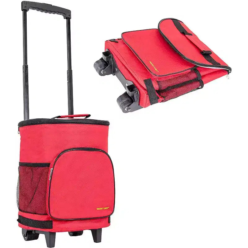 dbest products Carrello frigo ultra compatto Smart Cart, isotermico pieghevole con ruote per portellone barbecue spiaggia estate