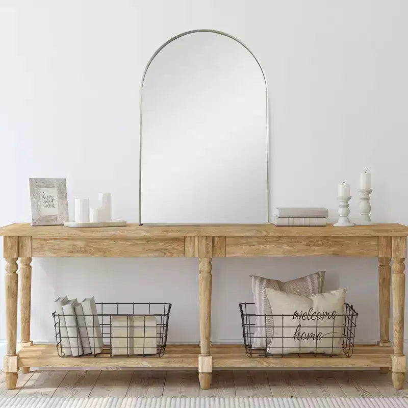 Northlight Specchio da Parete Moderno ad Arco con Cornice Dorata 36