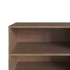 Mobile TV Manhattan Comfort in similpelle color ambra con maniglie per TV fino a 50 pollici