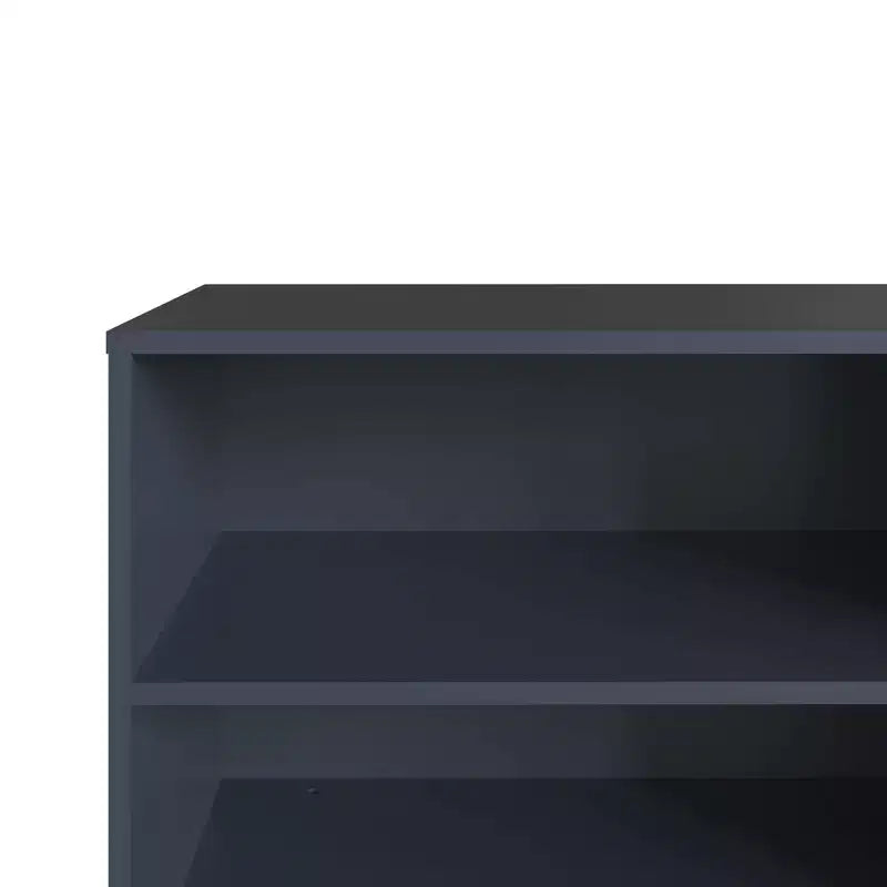 Mobile TV Manhattan Comfort in similpelle color ambra con maniglie per TV fino a 50 pollici