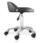 Sgabello idraulico girevole Saloniture con schienale basso - Sedia girevole regolabile per spa o studio medico