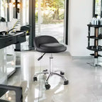 Sgabello idraulico girevole Saloniture con schienale basso - Sedia girevole regolabile per spa o studio medico