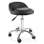 Sgabello idraulico girevole Saloniture con schienale basso - Sedia girevole regolabile per spa o studio medico