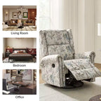 Poltrona reclinabile con ali e girevole Franciscus, stile Transizionale, con borchie e base girevole | KARAT HOME