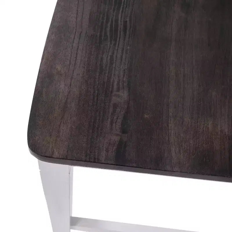 Merrick Lane Set di due sgabelli da pranzo moderni in legno massello stile Farmhouse
