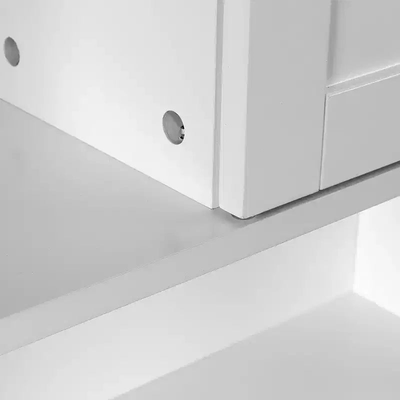Mobile salvaspazio da bagno sopra il WC LuxenHome Farmhouse in MDF bianco