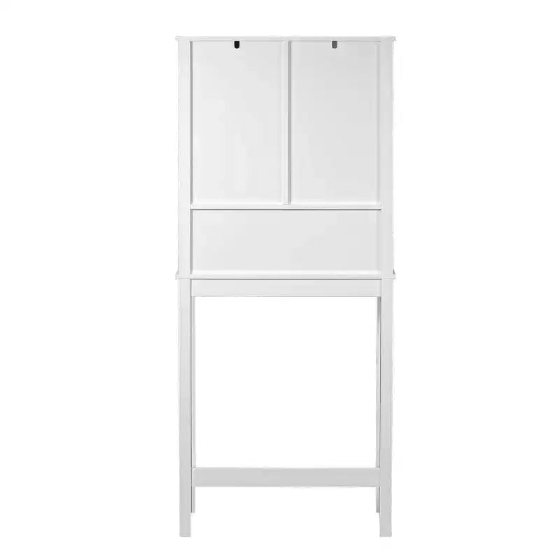 Mobile salvaspazio da bagno sopra il WC LuxenHome Farmhouse in MDF bianco