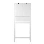 Mobile salvaspazio da bagno sopra il WC LuxenHome Farmhouse in MDF bianco