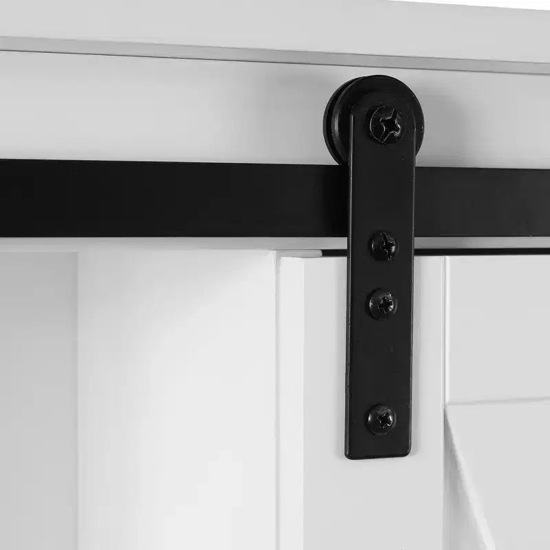 Mobile salvaspazio da bagno sopra il WC LuxenHome Farmhouse in MDF bianco