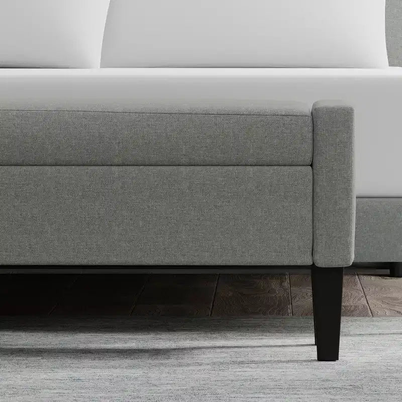 Panca contenitore imbottita con braccioli tronchi Glenwillow Home 52