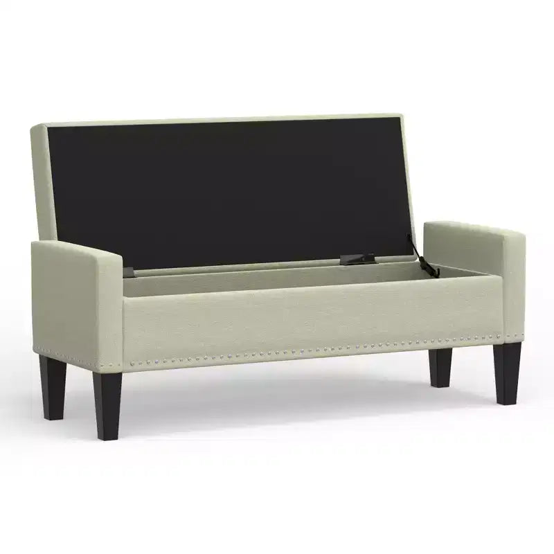 Panca contenitore imbottita con braccioli tronchi Glenwillow Home 52