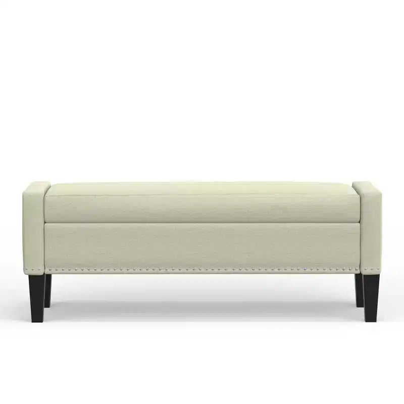 Panca contenitore imbottita con braccioli tronchi Glenwillow Home 52