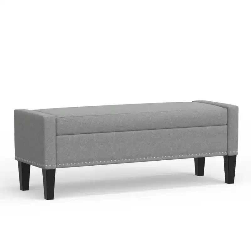 Panca contenitore imbottita con braccioli tronchi Glenwillow Home 52