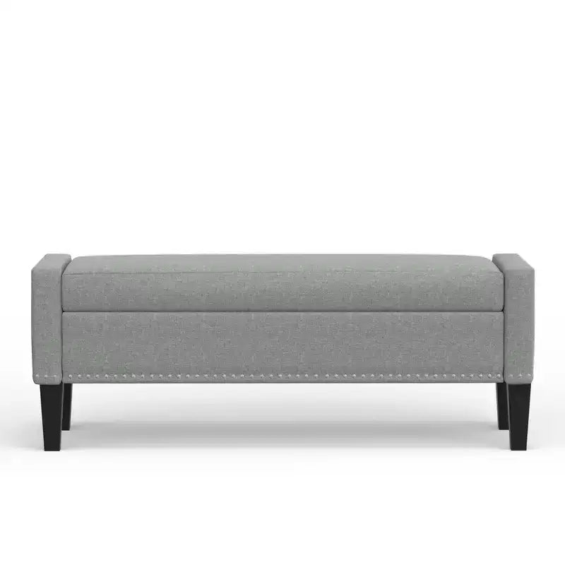 Panca contenitore imbottita con braccioli tronchi Glenwillow Home 52