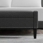 Panca contenitore imbottita con braccioli tronchi Glenwillow Home 52