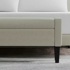 Panca contenitore imbottita con braccioli tronchi Glenwillow Home 52