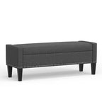 Panca contenitore imbottita con braccioli tronchi Glenwillow Home 52