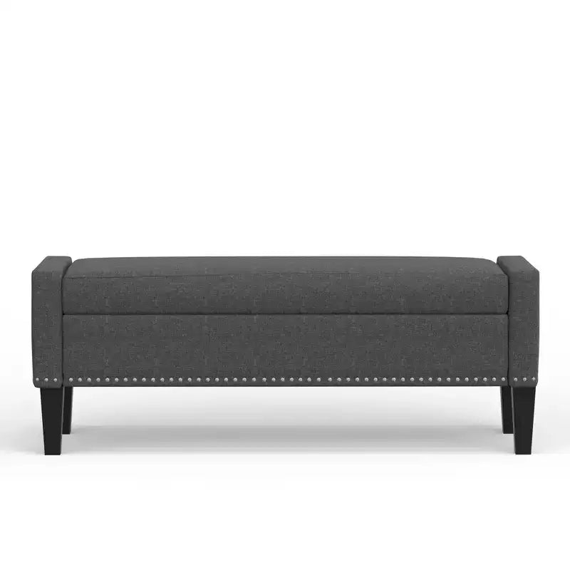 Panca contenitore imbottita con braccioli tronchi Glenwillow Home 52