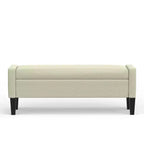 Panca contenitore imbottita con braccioli tronchi Glenwillow Home 52