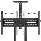 Yaheetech Carrello TV Mobile Regolabile in Metallo Supporto TV Nero