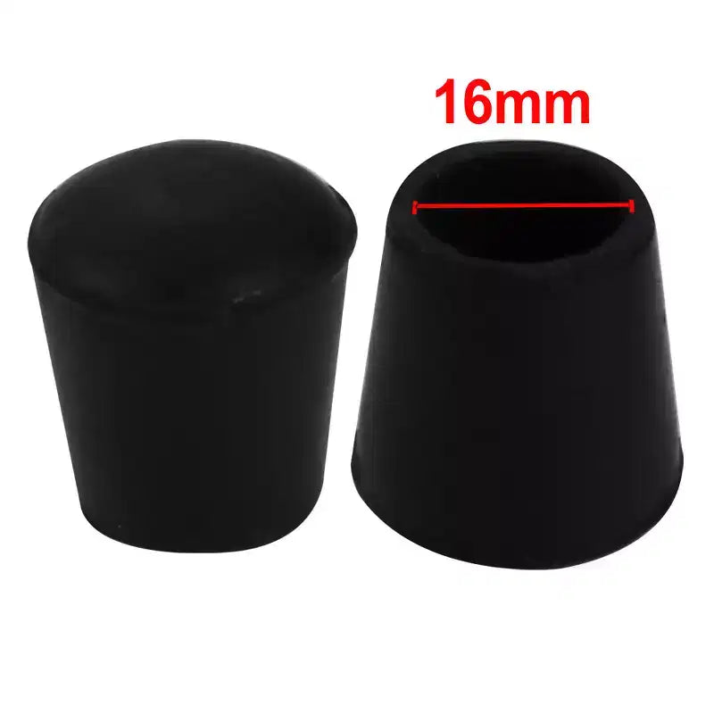 Unique Bargains Gommini Protettivi in Gomma per Piedi Mobili Tappi per Gambe Sedie 16mm Diametro Interno Nero 10 Pezzi