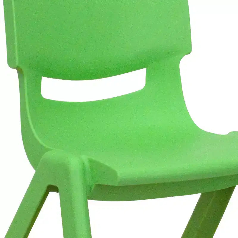 Sedia impilabile in plastica Emma and Oliver, confezione da 10, con altezza della seduta di 10,5 pollici