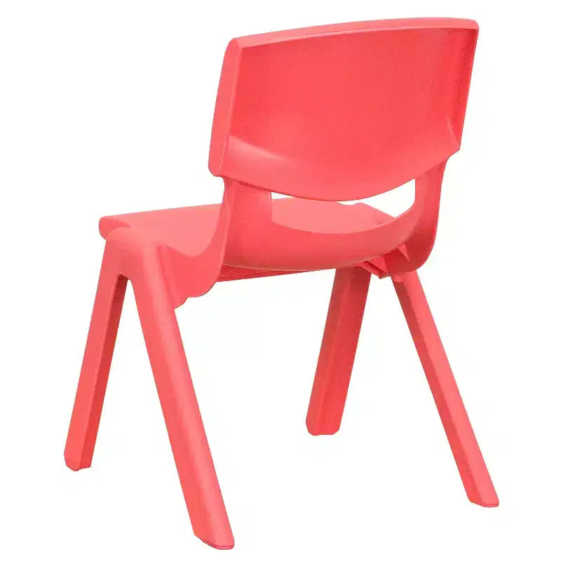 Sedia impilabile in plastica Emma and Oliver, confezione da 10, con altezza della seduta di 10,5 pollici