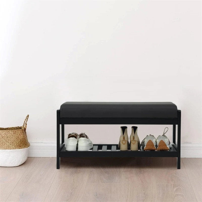 Panca scarpiera in legno - 34P x 83,5L x 40A cm