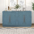 Credenza con 4 Ante Ampio Spazio Contenitivo con Ripiani Regolabili