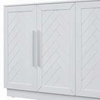 Credenza con 4 Ante Ampio Spazio Contenitivo con Ripiani Regolabili
